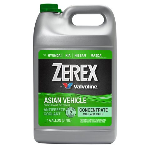 Valvoline Zerex Asian Green ანტიფრიზის კონცენტრატი, კანისტრის წინა მხარე